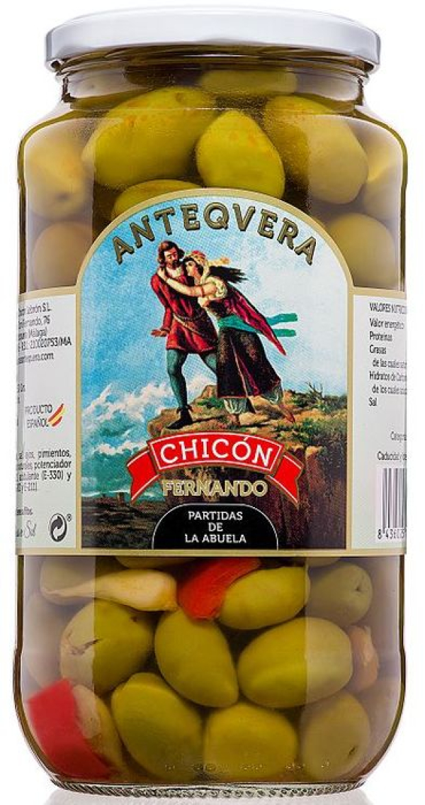 ACEITUNAS CHICON TARRO PARTIDAS 900GR.1UN.